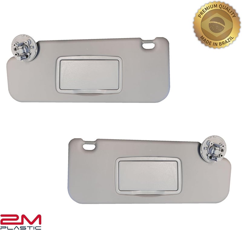 2M PLASTIC Sun Visor Fits for Chevy Cruze 2017-2018 Pair Set Left+Right Gray 2MPLASTIC 3 Screws (Gray Atmosphere) - Image 2